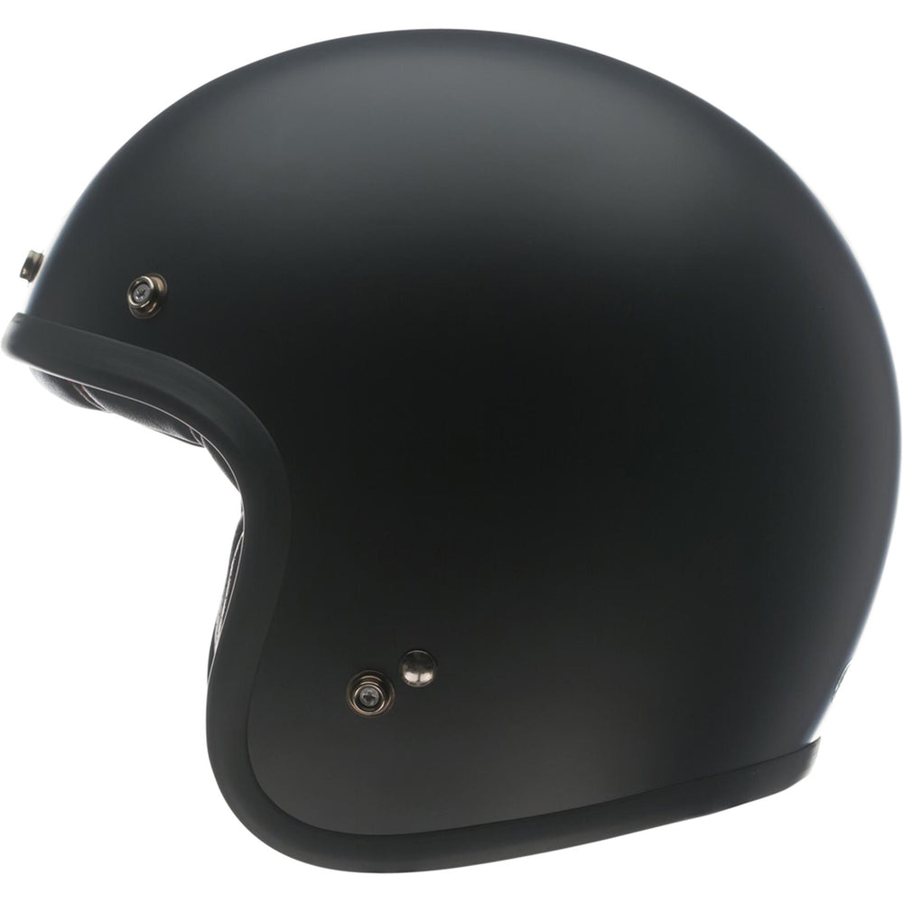 Bell Custom 500 Motorcycle Open Face and 3/4 Helmet Matte Black - Left Side View