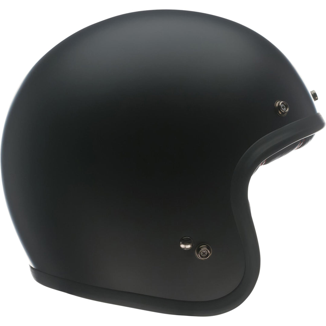 Bell Custom 500 Motorcycle Open Face and 3/4 Helmet Matte Black - Right Side View