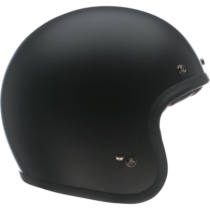 Bell Custom 500 Motorcycle Open Face and 3/4 Helmet Matte Black - Right Side View