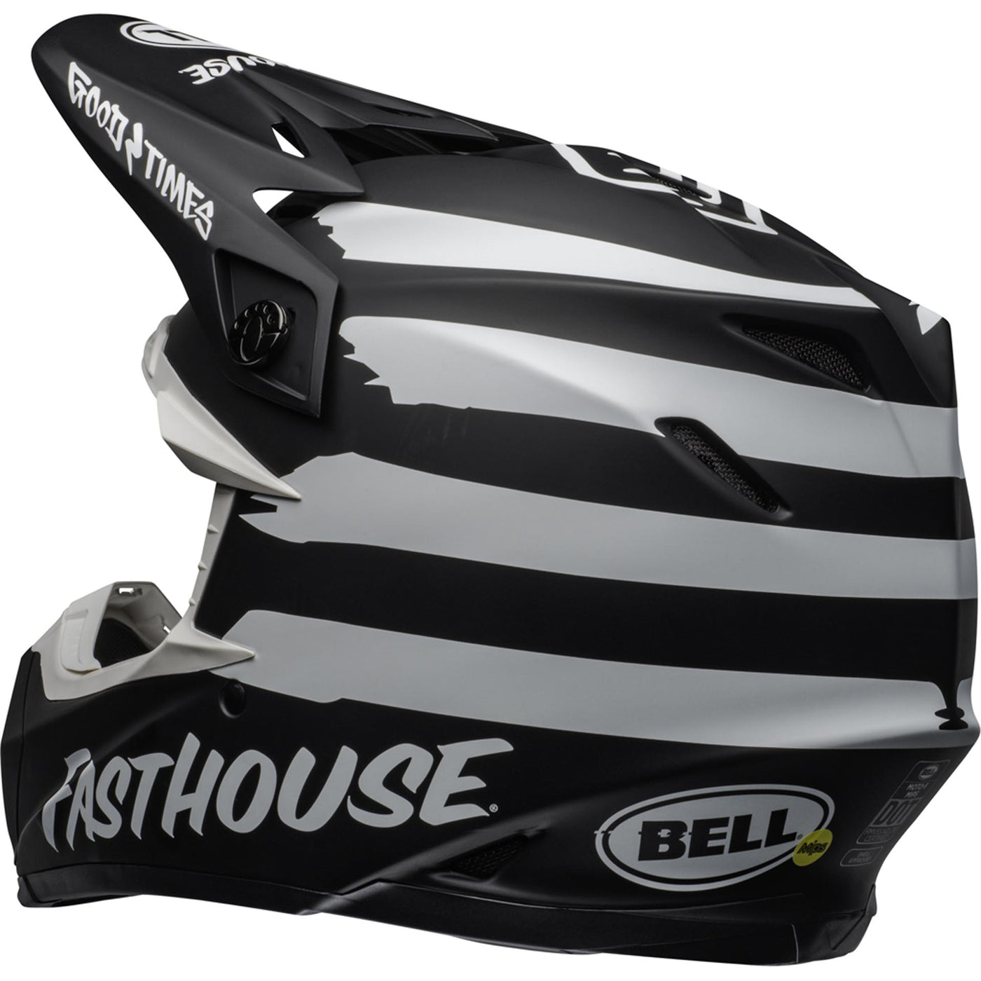 Bell Moto-9 MIPS Motorcycle Off Road Helmet Fasthouse Signia Matte Black/White