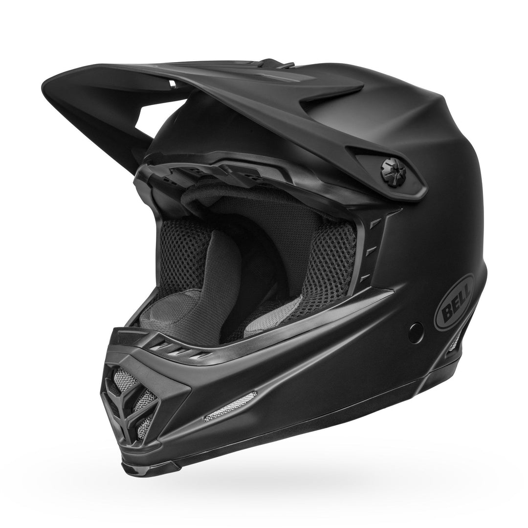 Bell Moto-9 Youth MIPS Off Road Helmet Matte Black - Front Left Side View