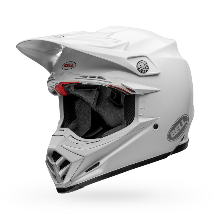 Bell Moto-9S Flex Off Road Helmet Gloss White - Front Left Side View