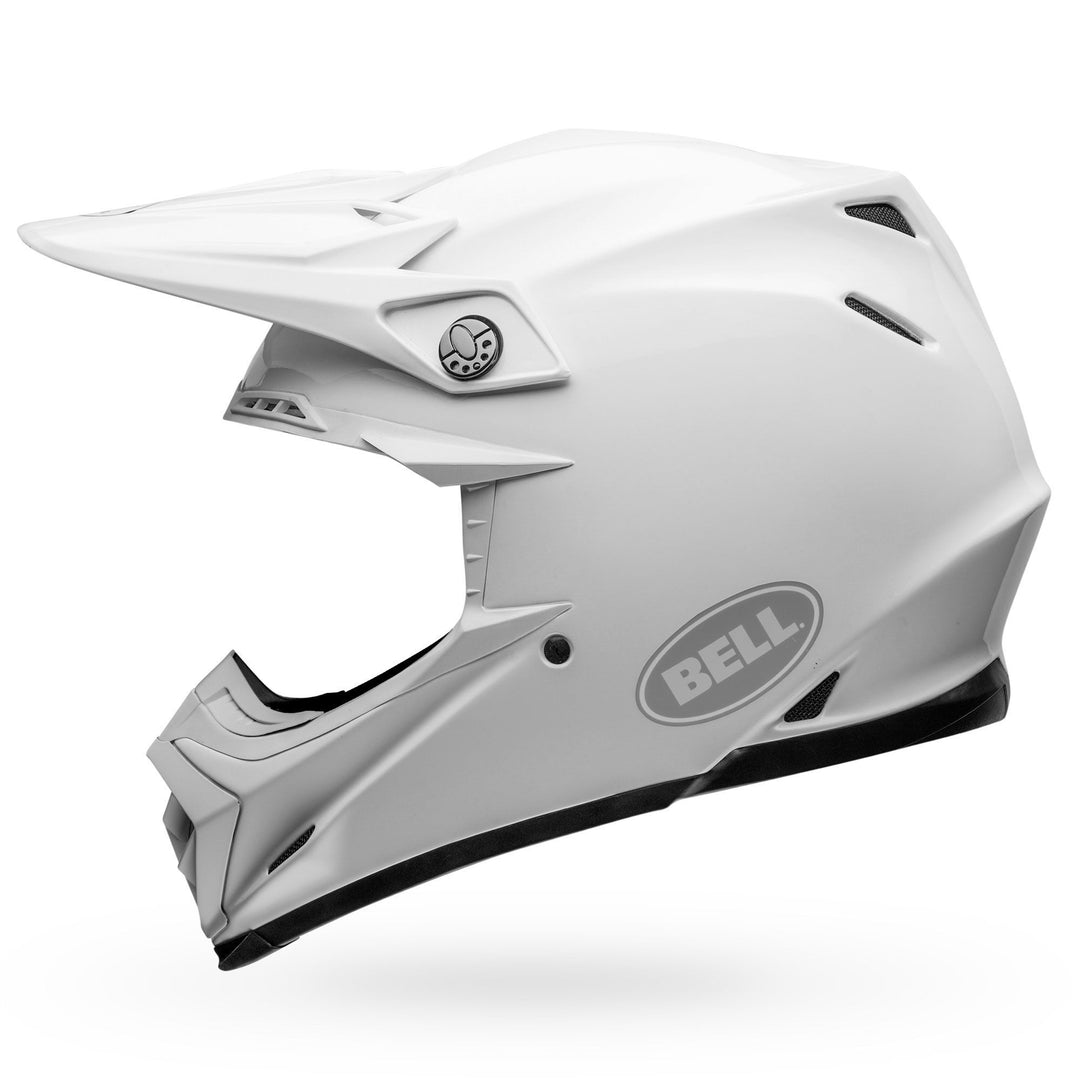Bell Moto-9S Flex Off Road Helmet Gloss White - Left Side View