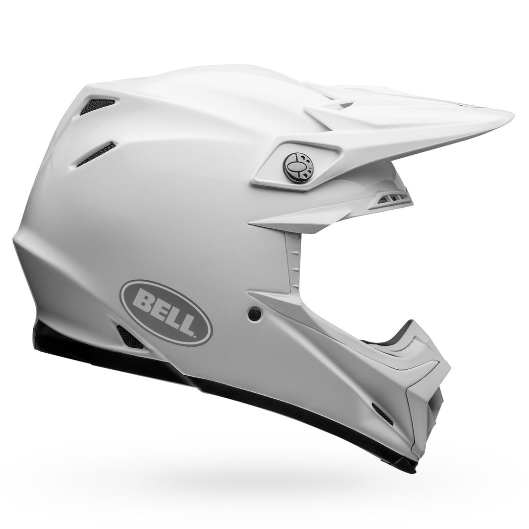 Bell Moto-9S Flex Off Road Helmet Gloss White - Right Side View