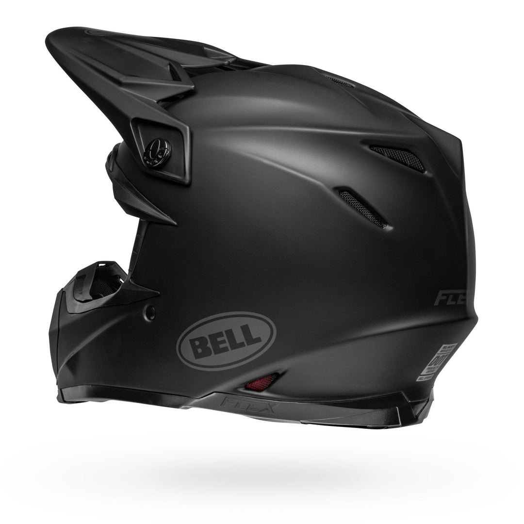 Bell Moto-9S Flex Off Road Helmet Matte Black - Rear Left Side View