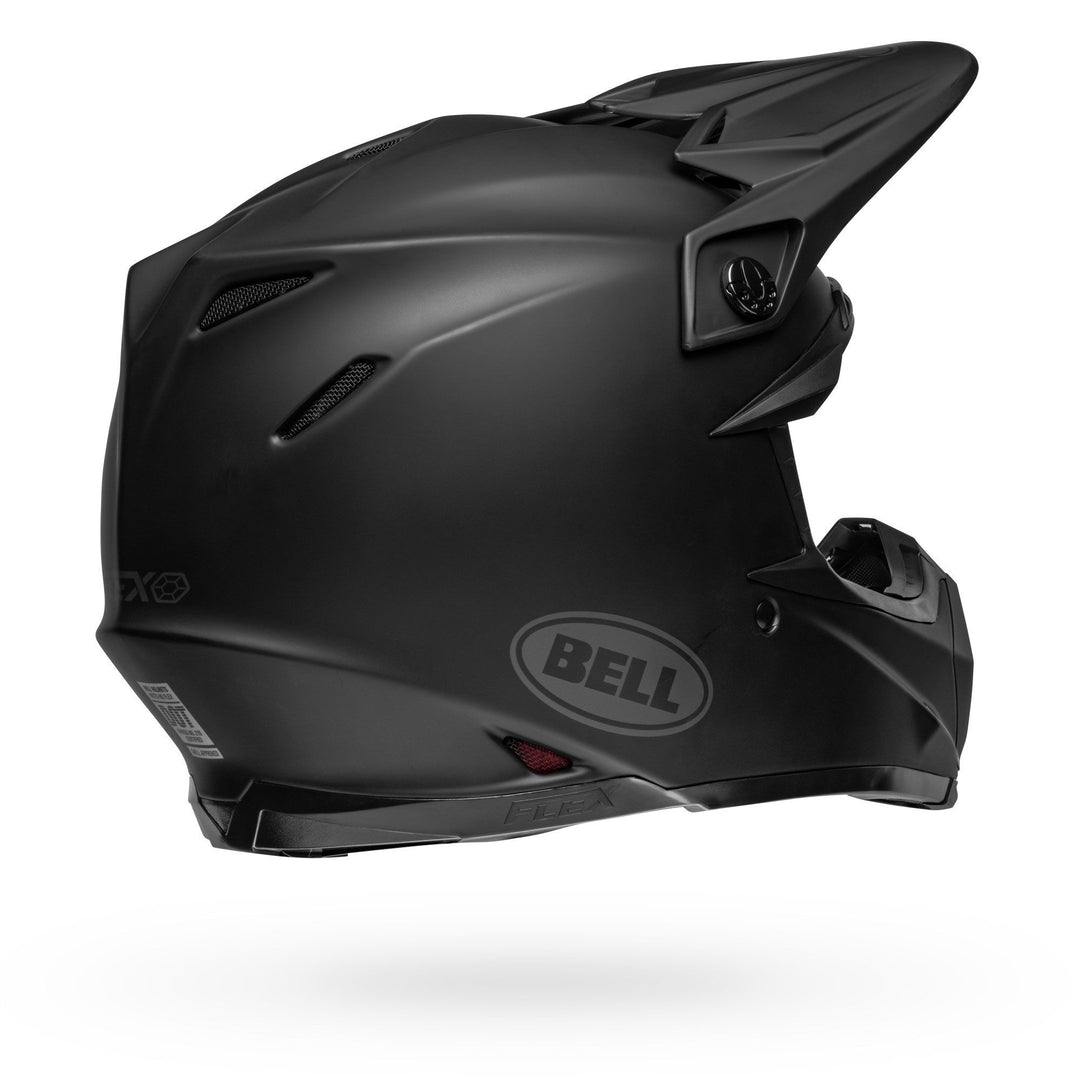 Bell Moto-9S Flex Off Road Helmet Matte Black - Rear Right Side View