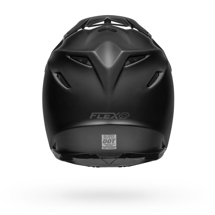 Bell Moto-9S Flex Off Road Helmet Matte Black - Rear View