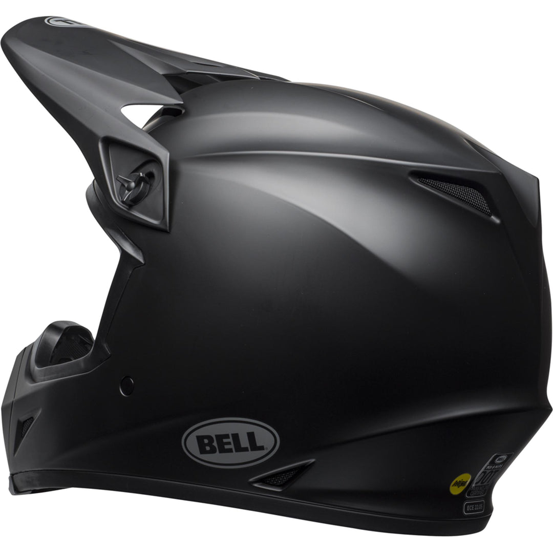 Bell MX-9 MIPS Motorcycle Off Road Helmet Matte Black - Rear Left Side View