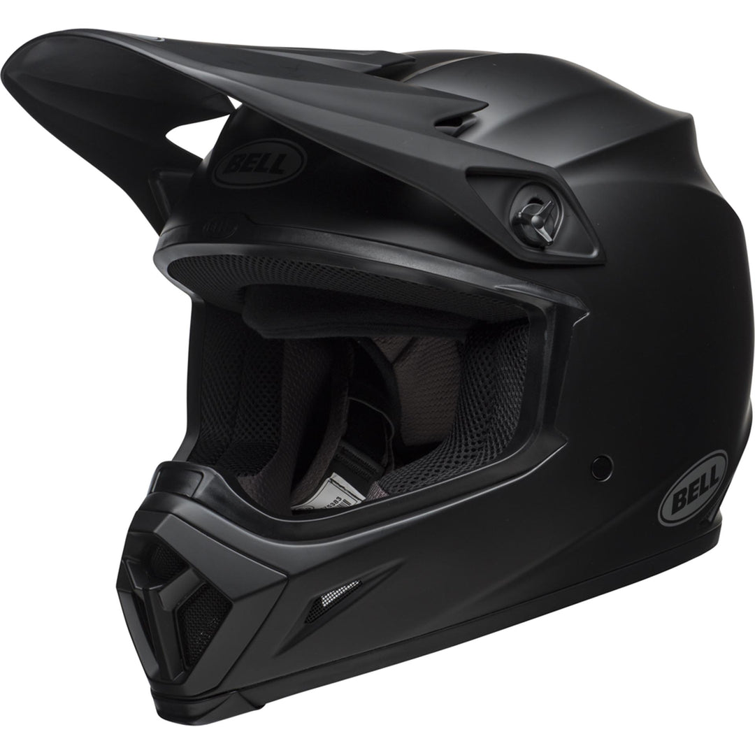 Bell MX-9 MIPS Motorcycle Off Road Helmet Matte Black - Front Left Side View