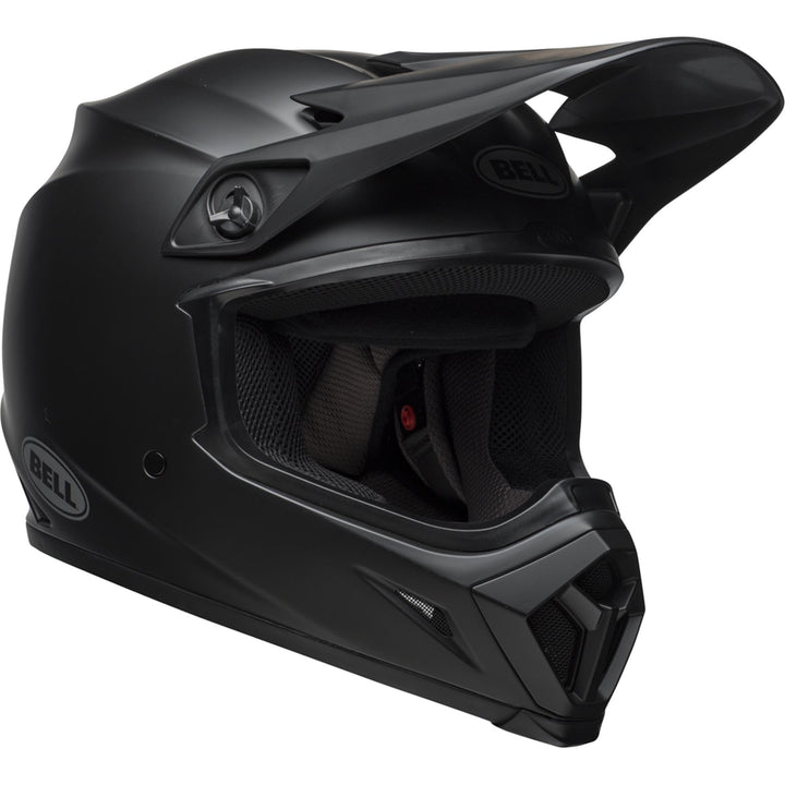 Bell MX-9 MIPS Motorcycle Off Road Helmet Matte Black - Front Right Side View