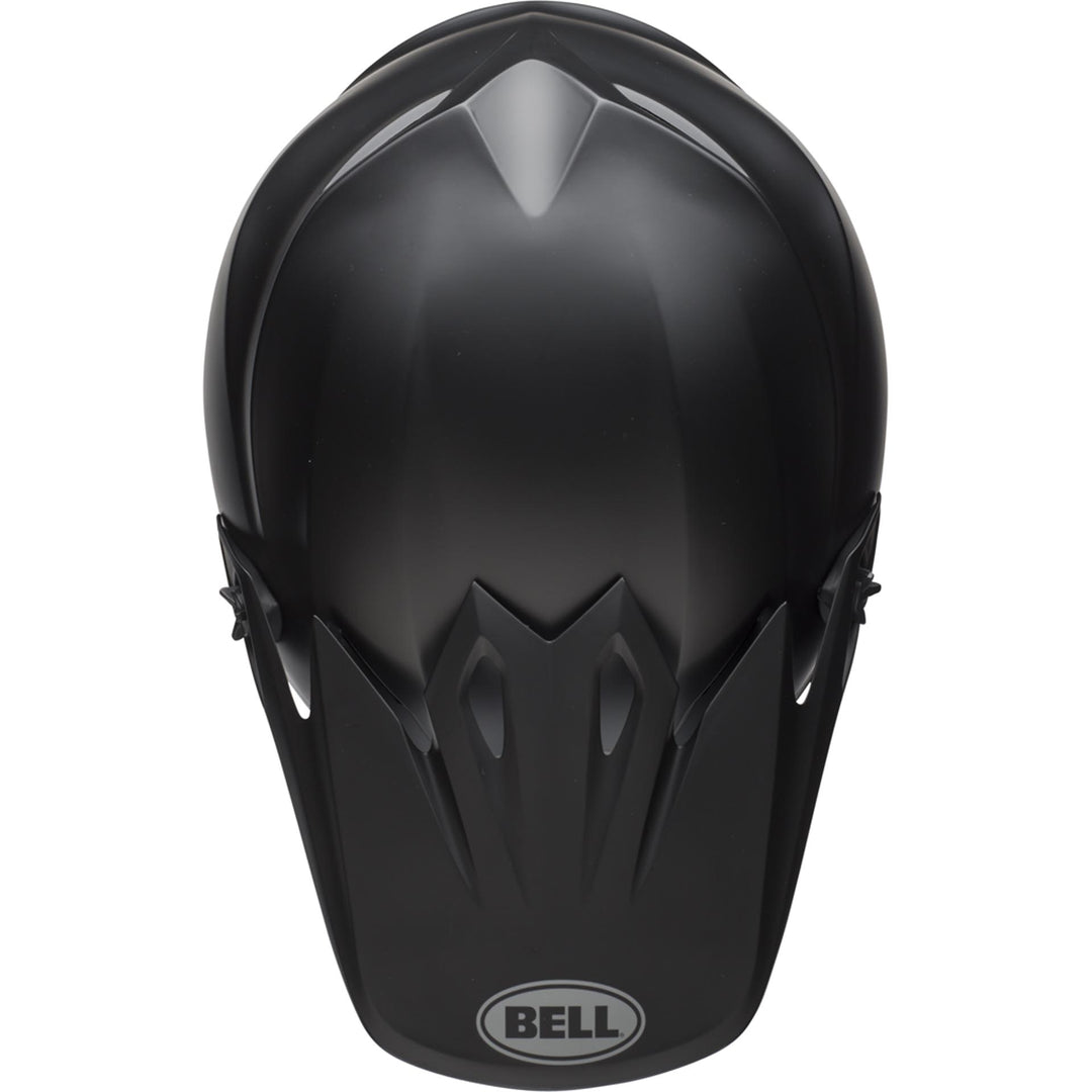 Bell MX-9 MIPS Motorcycle Off Road Helmet Matte Black - Top Down View