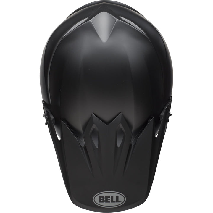 Bell MX-9 MIPS Motorcycle Off Road Helmet Matte Black - Top Down View