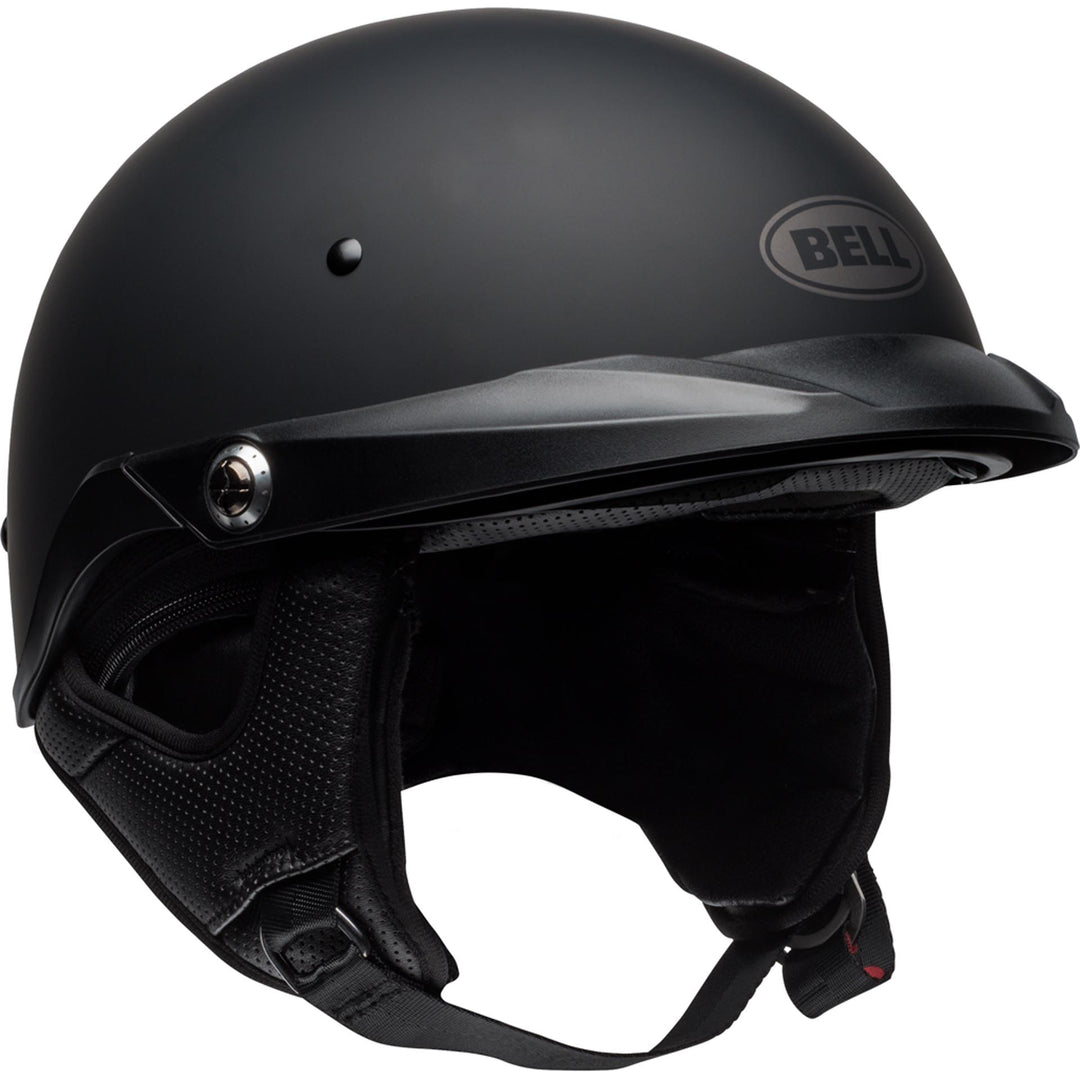 Bell Pit Boss Motorcycle Open Face and 3/4 Helmet Matte Black - Front Right Side View