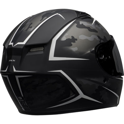 Bell Qualifier Motorcycle Full Face Helmet Stealth Camo Matte Black/White