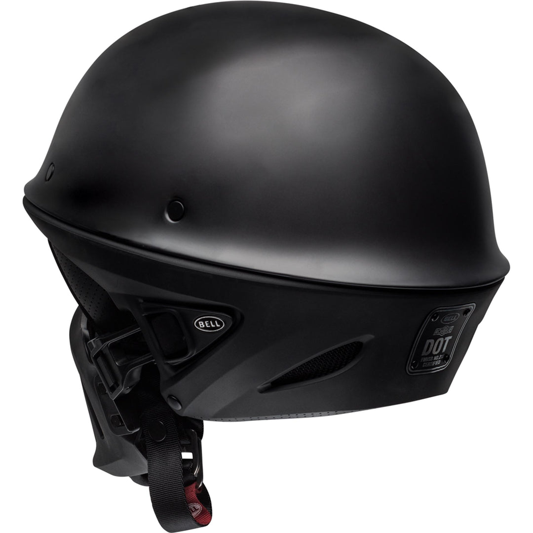 Bell Rogue Motorcycle Half Helmet Matte Black - Rear Left Side View