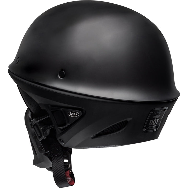 Bell Rogue Motorcycle Half Helmet Matte Black - Rear Left Side View