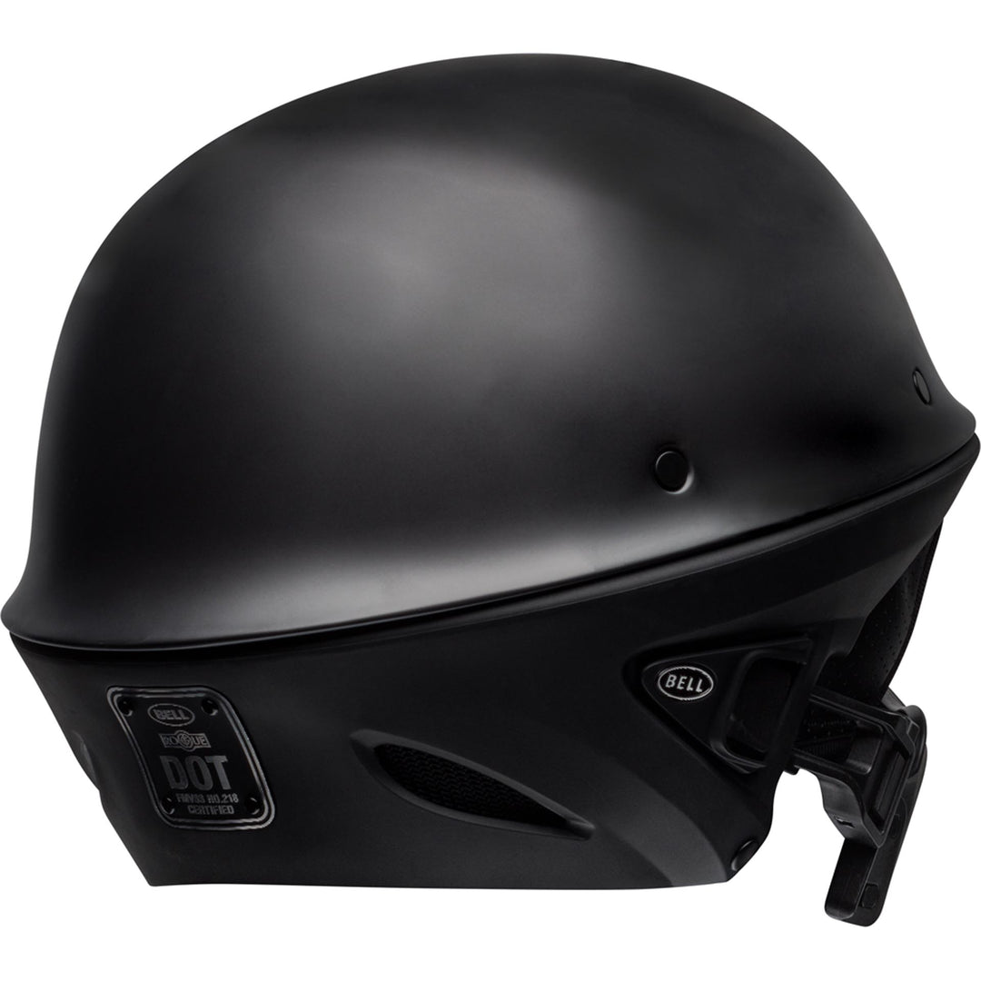 Bell Rogue Motorcycle Half Helmet Matte Black - Rear Right Side View