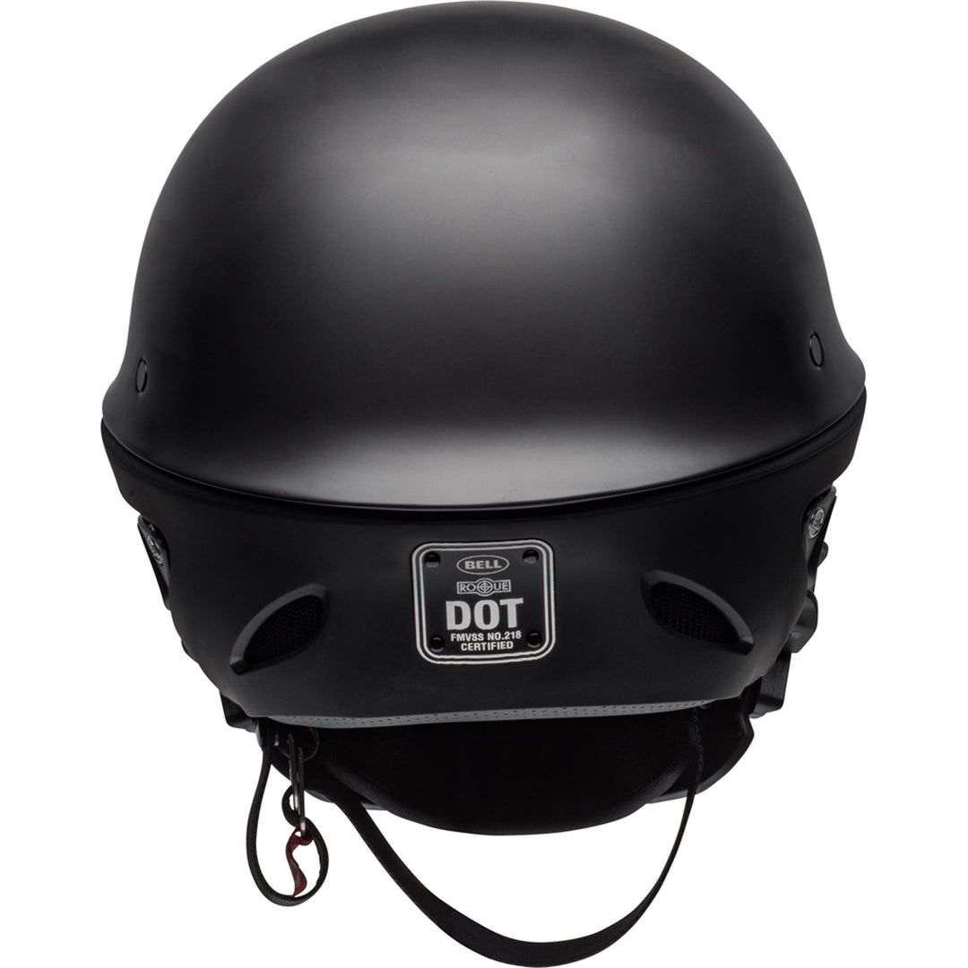 Bell Rogue Motorcycle Half Helmet Matte Black - Rear View