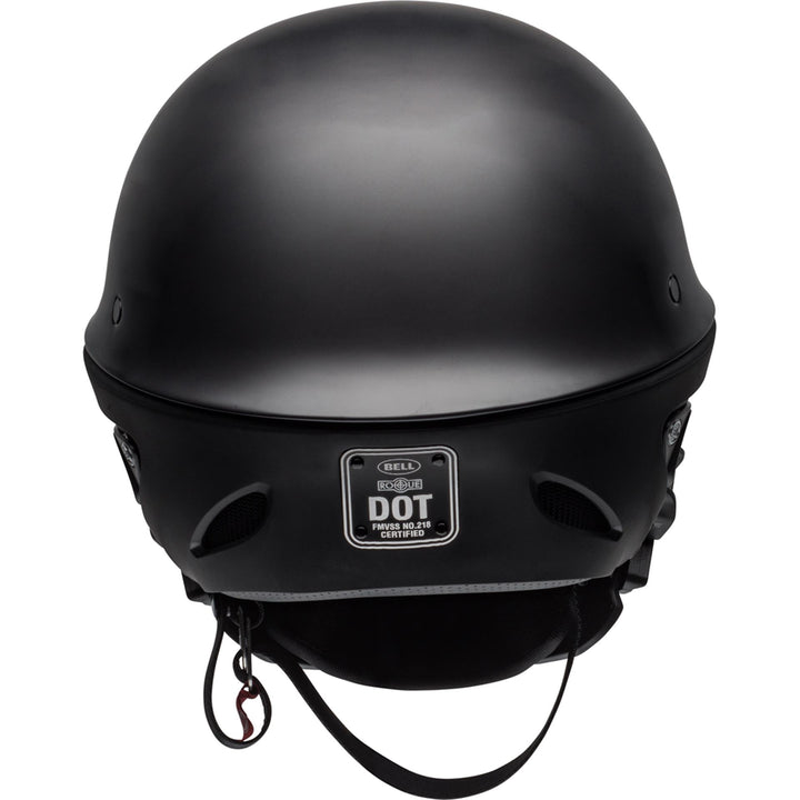 Bell Rogue Motorcycle Half Helmet Matte Black - Rear View