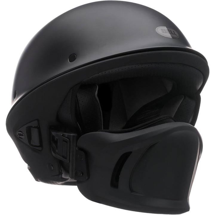 Bell Rogue Motorcycle Half Helmet Matte Black - Front Right Side View