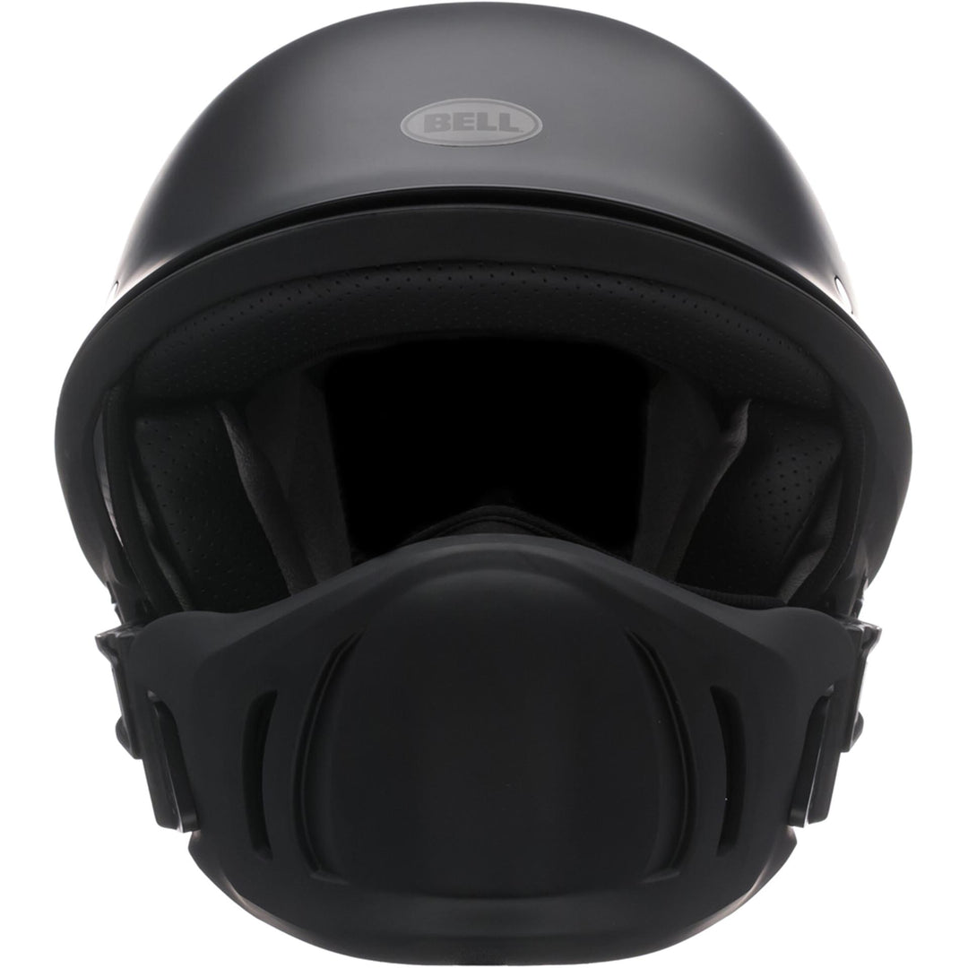 Bell Rogue Motorcycle Half Helmet Matte Black - Front View