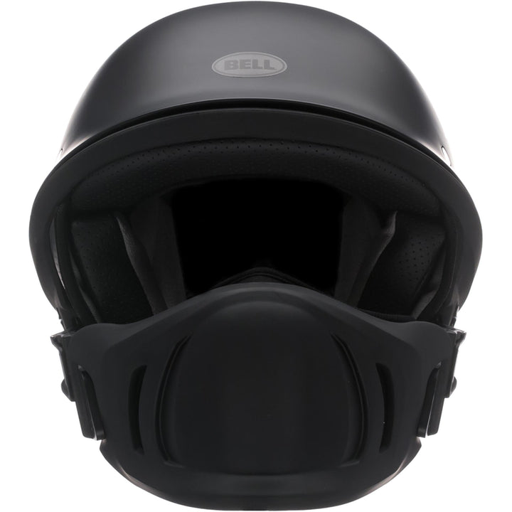 Bell Rogue Motorcycle Half Helmet Matte Black - Front View