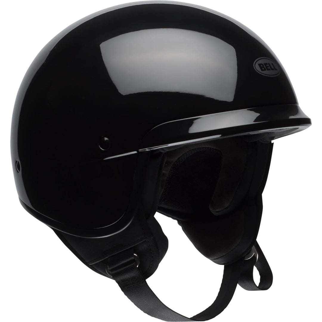 Bell Scout Air Motorcycle Open Face and 3/4 Helmet Gloss Black - Front Right Side View