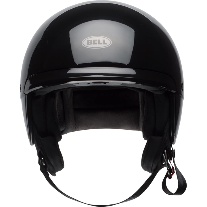Bell Scout Air Motorcycle Open Face and 3/4 Helmet Gloss Black - Front View