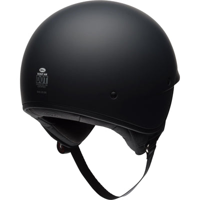 Bell Scout Air Motorcycle Open Face and 3/4 Helmet Matte Black - Rear Right Side View