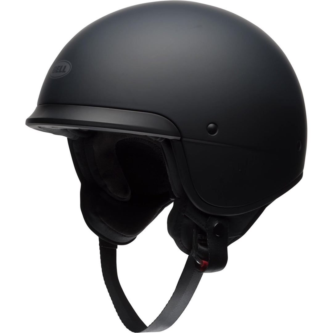 Bell Scout Air Motorcycle Open Face and 3/4 Helmet Matte Black - Front Left Side View