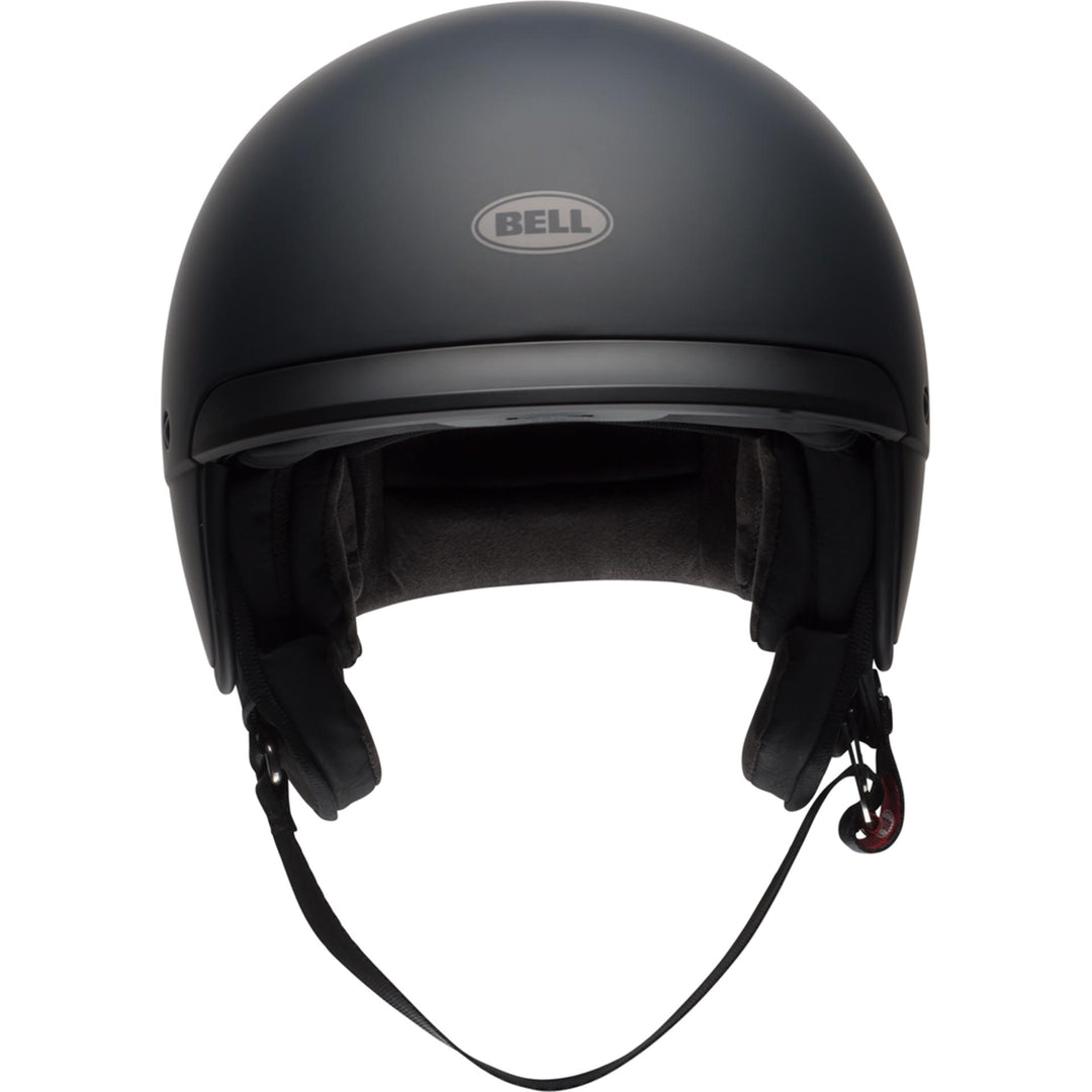 Bell Scout Air Motorcycle Open Face and 3/4 Helmet Matte Black - Front View