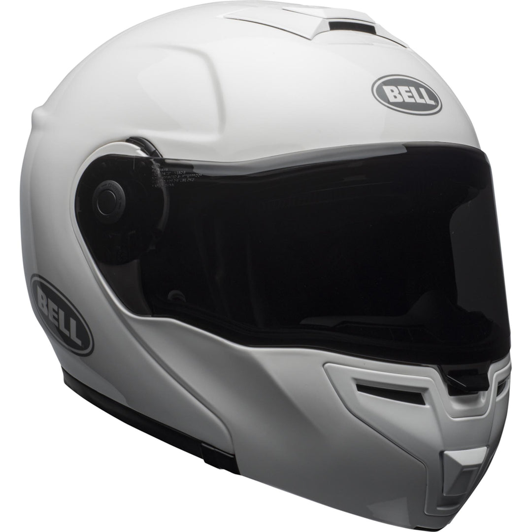 Bell SRT Modular Motorcycle Modular Helmet Gloss White - Front Right Side View