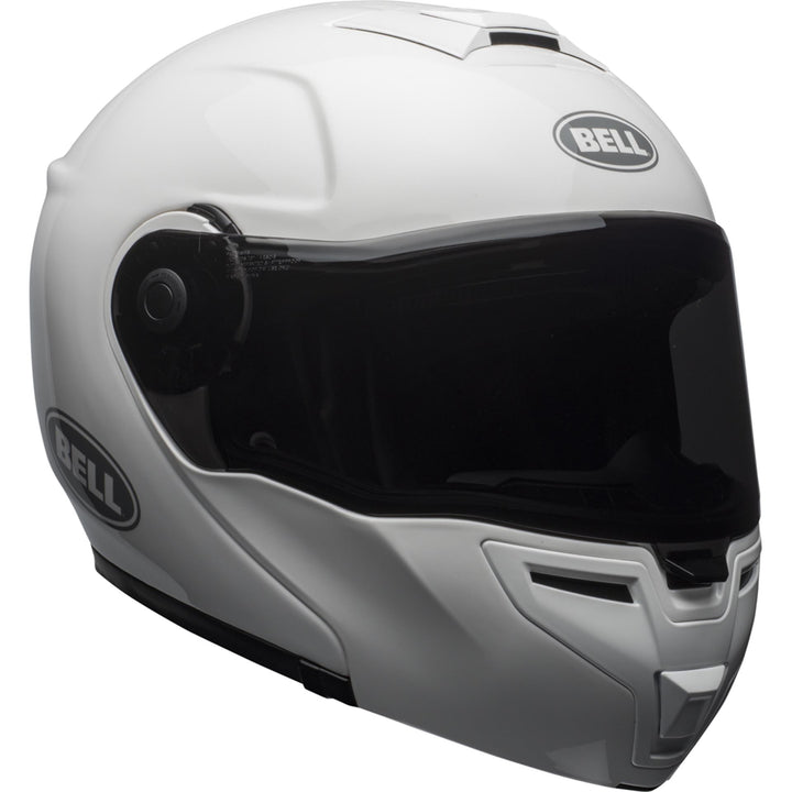 Bell SRT Modular Motorcycle Modular Helmet Gloss White - Front Right Side View
