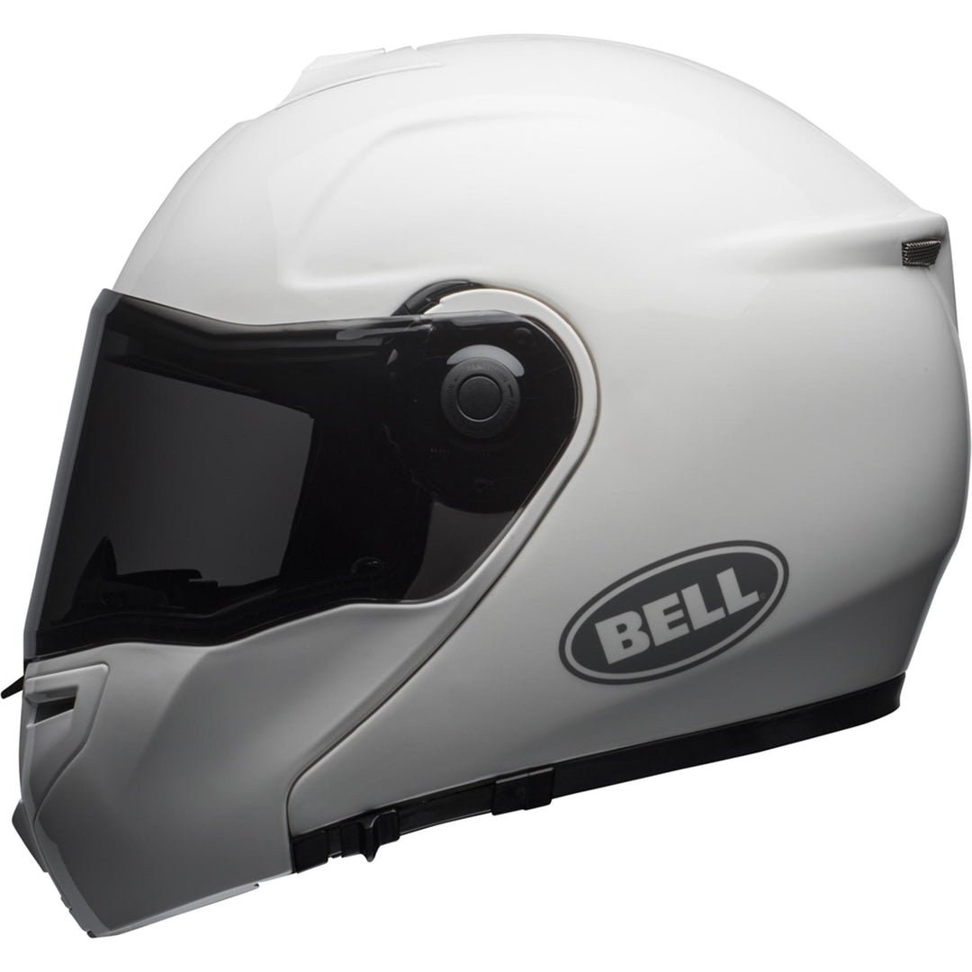Bell SRT Modular Motorcycle Modular Helmet Gloss White - Left Side View