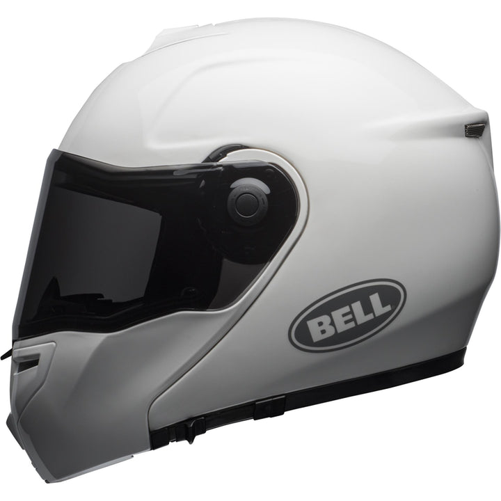 Bell SRT Modular Motorcycle Modular Helmet Gloss White - Left Side View