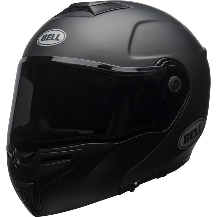 Bell SRT Modular Motorcycle Modular Helmet Matte Black - Front Left Side View