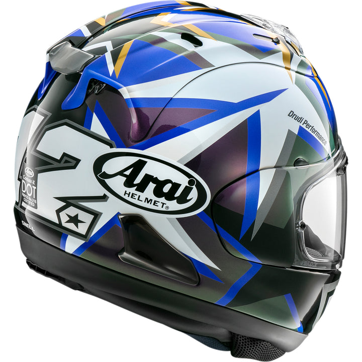 Arai Corsair-X Vinales-5 Helmet - Rear Side View