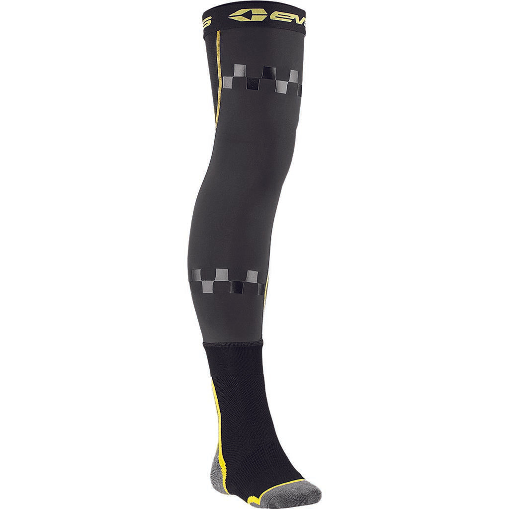 EVS Sports Fusion Socks Black/Hi-Vis - Full View