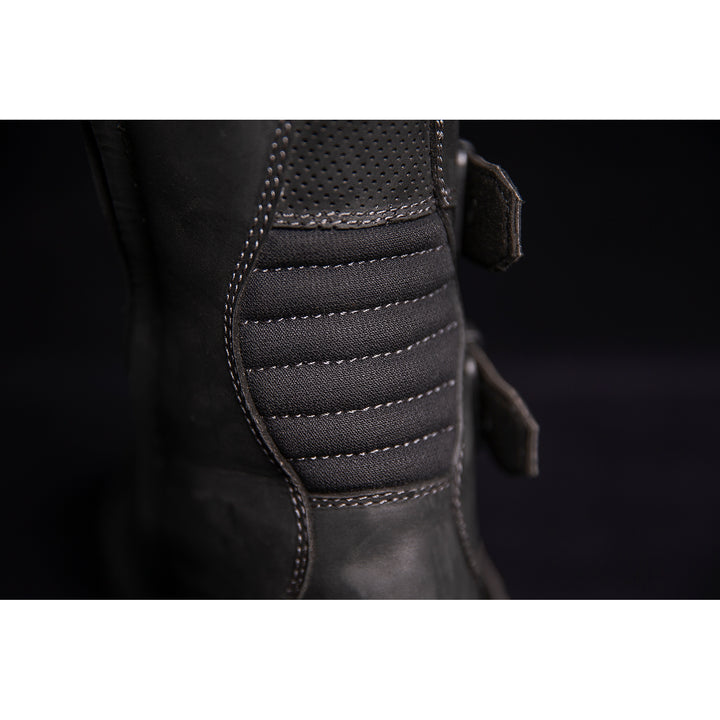 ICON Elsinore 2™ Boots Black - Close-Up of Rear Calf Details