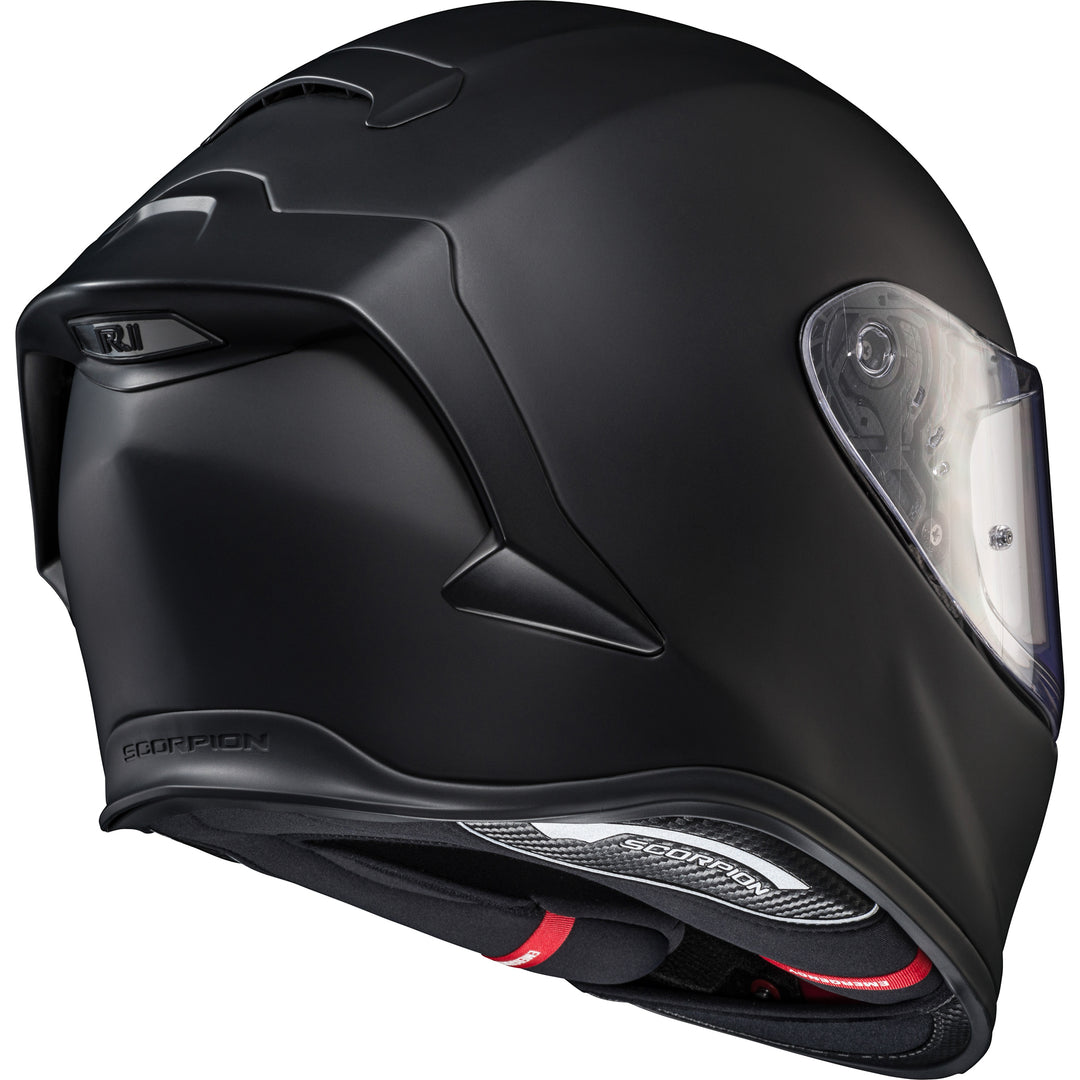 SCORPION EXO EXO-R1 Air Solid Helmet Matte Black - Rear Side View