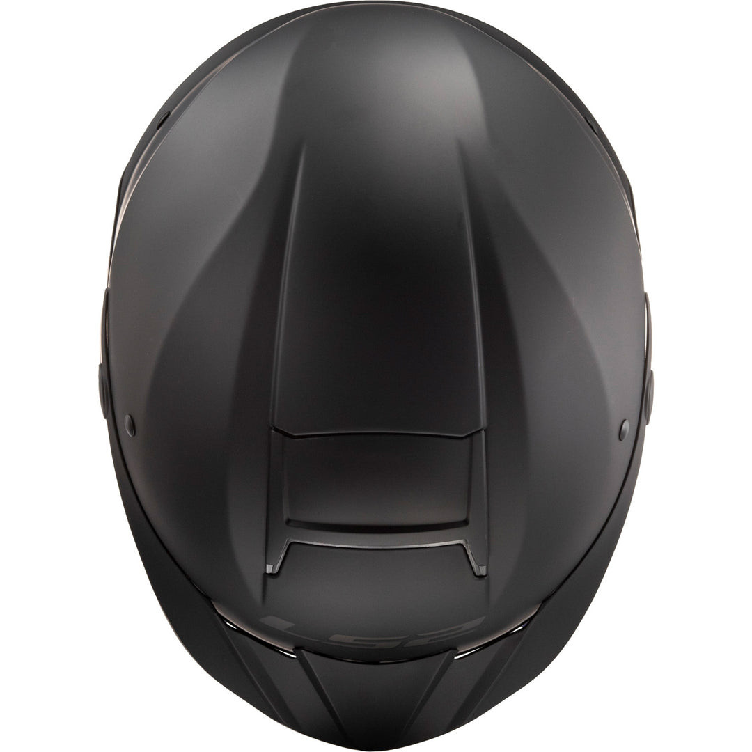 LS2 Helmets Rebellion Solid Motorcycle Half Helmet Matte Black - Top View