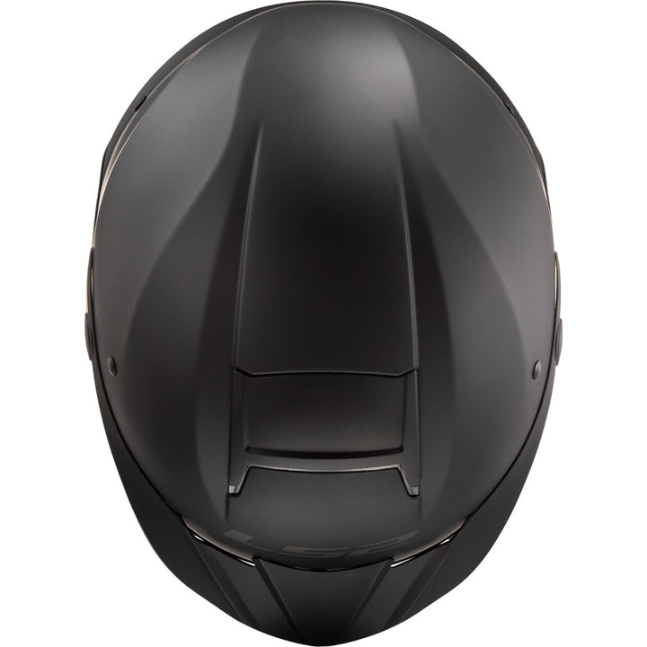 LS2 Helmets Rebellion Solid Motorcycle Half Helmet Matte Black - Top View
