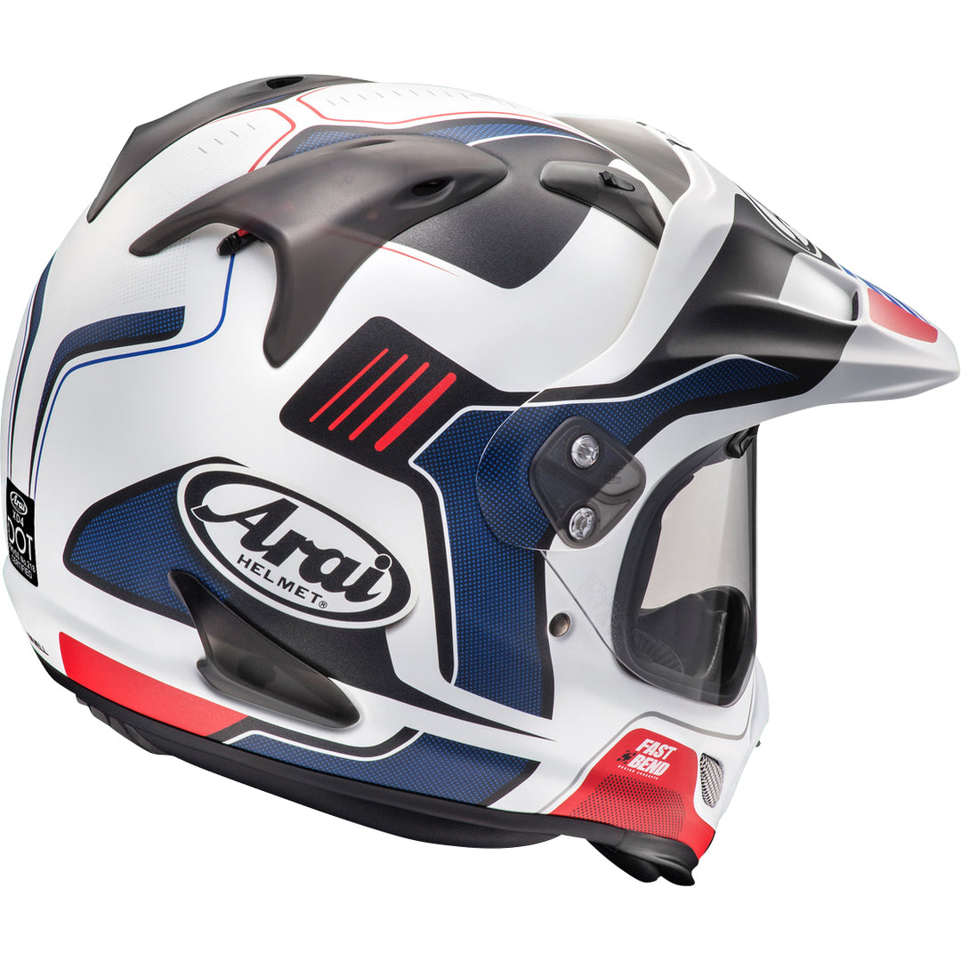 Arai XD-4 Vision Helmet Red Frost - Rear Side View