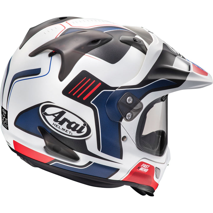 Arai XD-4 Vision Helmet Red Frost - Rear Side View