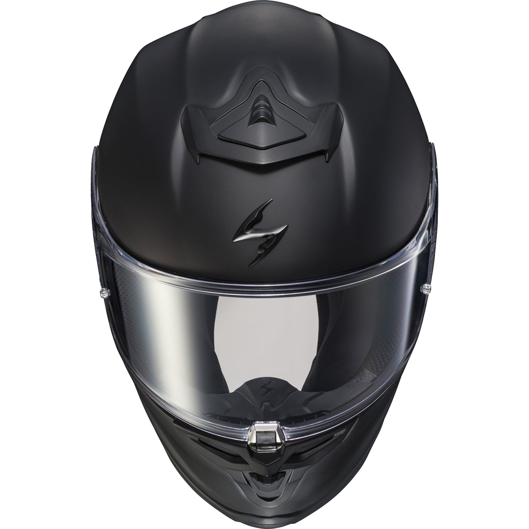 SCORPION EXO EXO-R1 Air Solid Helmet Matte Black - Front Top View