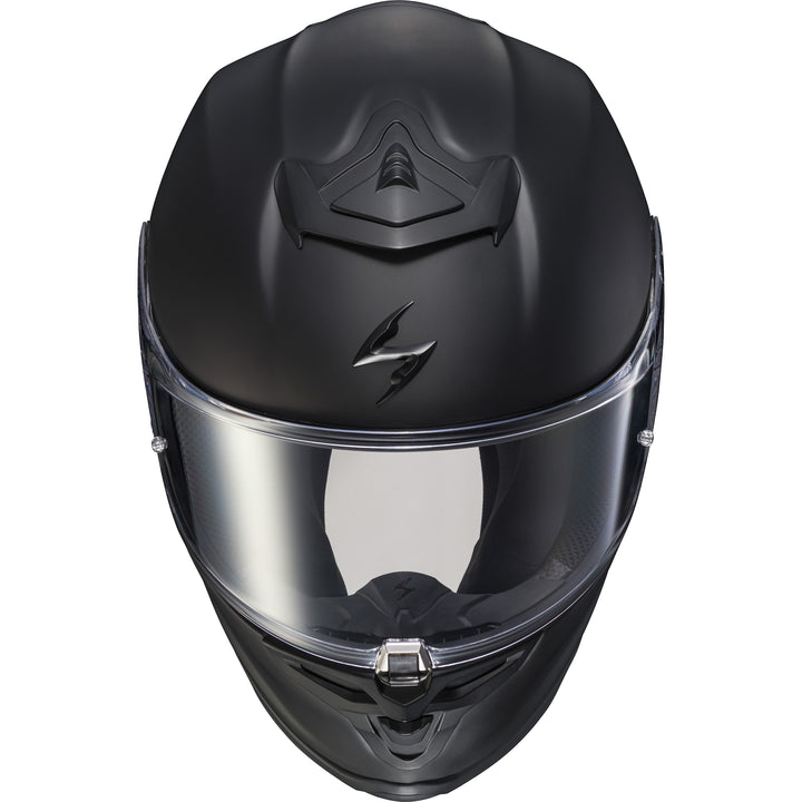 SCORPION EXO EXO-R1 Air Solid Helmet Matte Black - Front Top View