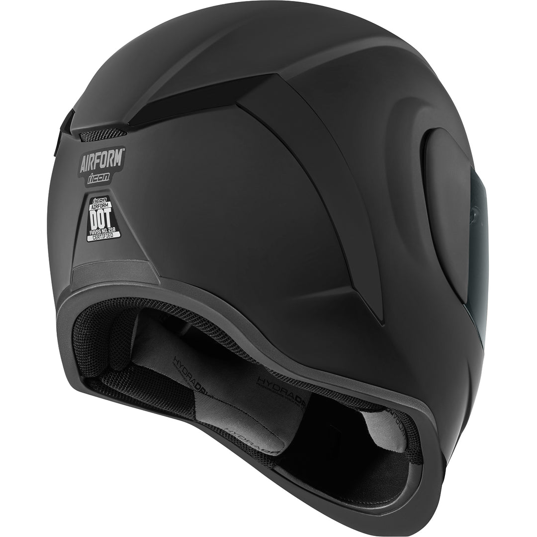ICON Airform™ Dark Helmet Rubatone - Rear Right Side View