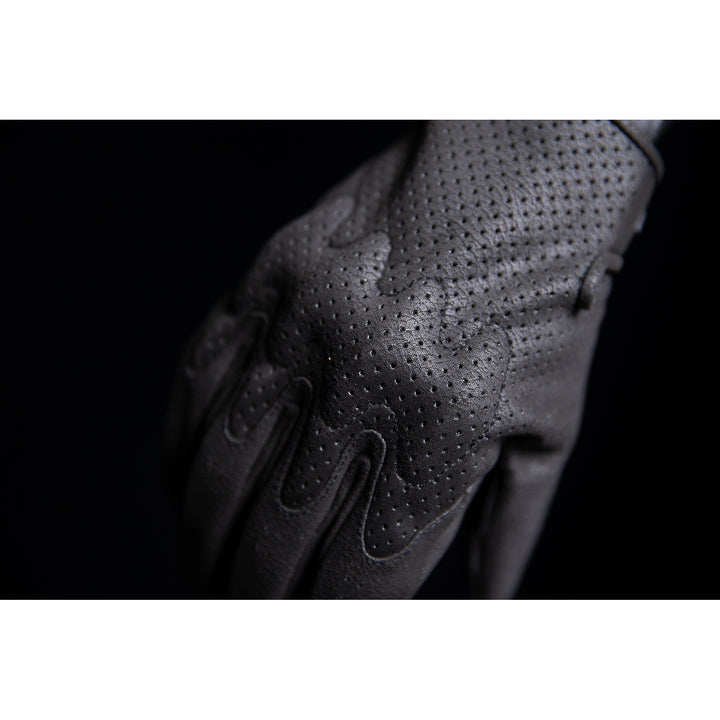 ICON Airform™ CE Gloves Black - Close-Up of Hard Knuckles and Back of Hand Details