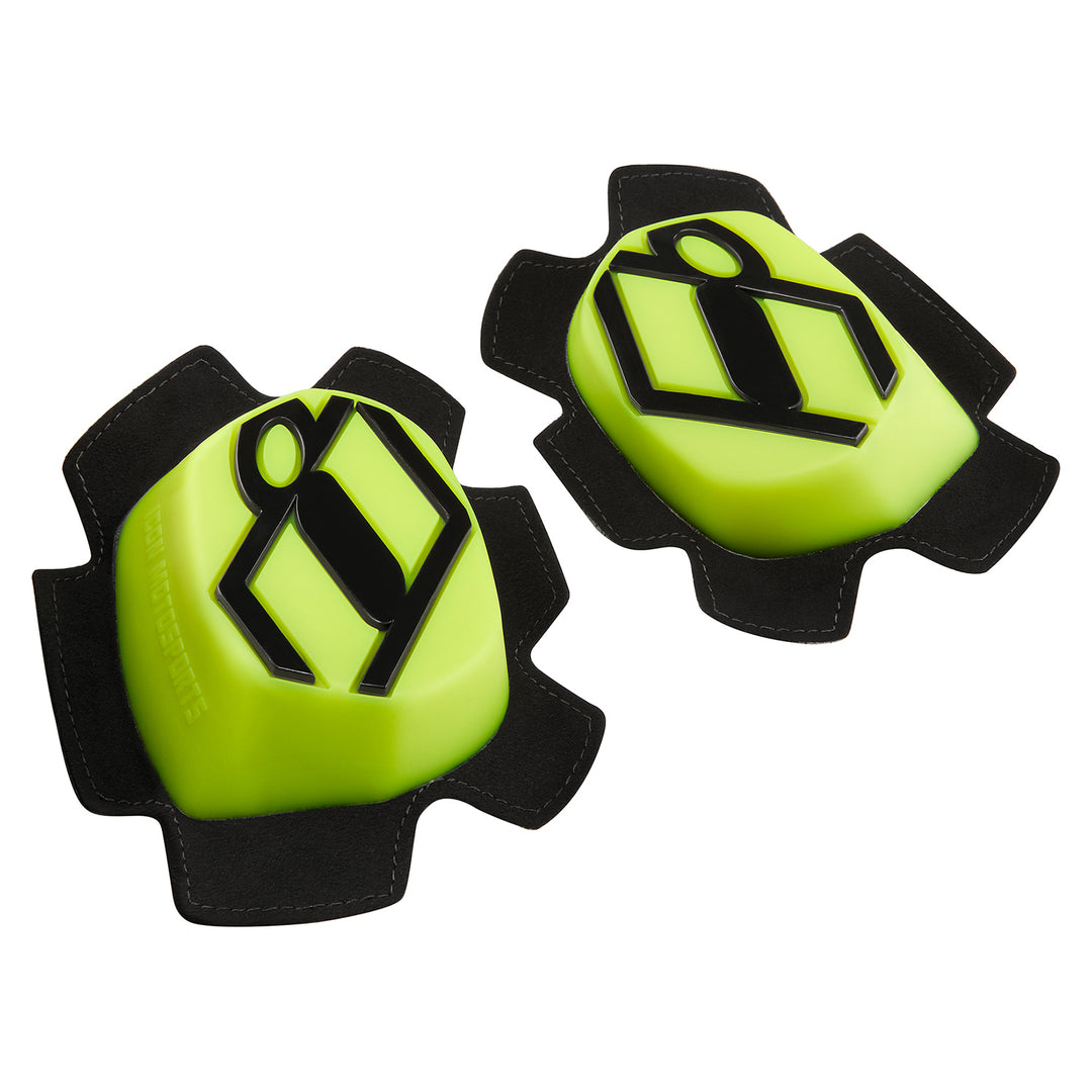 ICON Cloverleaf 2 Knee Pads - Flat View of Two Detachable Knee Pucks