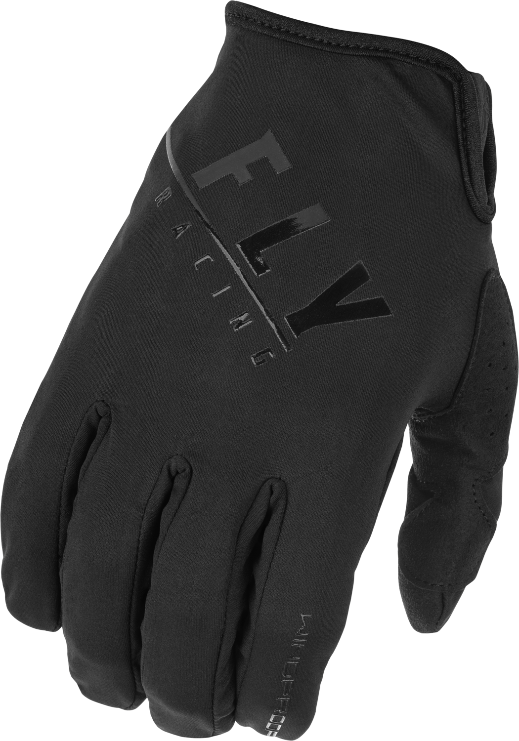 Fly Racing Youth Windproof Lite Gloves Black - Back of Hand View